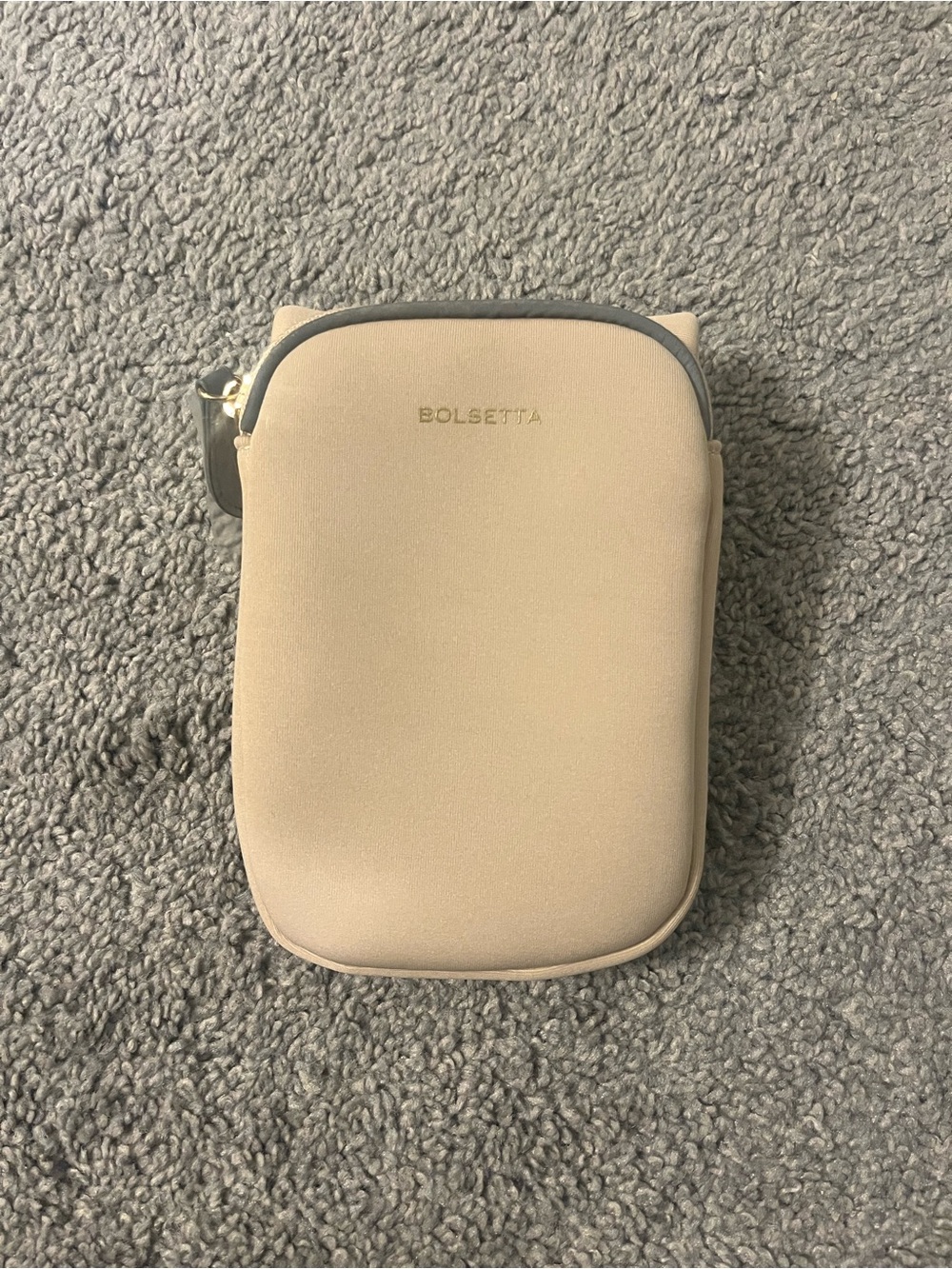 Bolsetta Beige Mini Crossbody Pouch